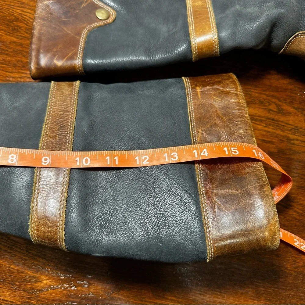 Ovation Tall Riding Boots Leather Size 40 US 9 P13126 Brown Black